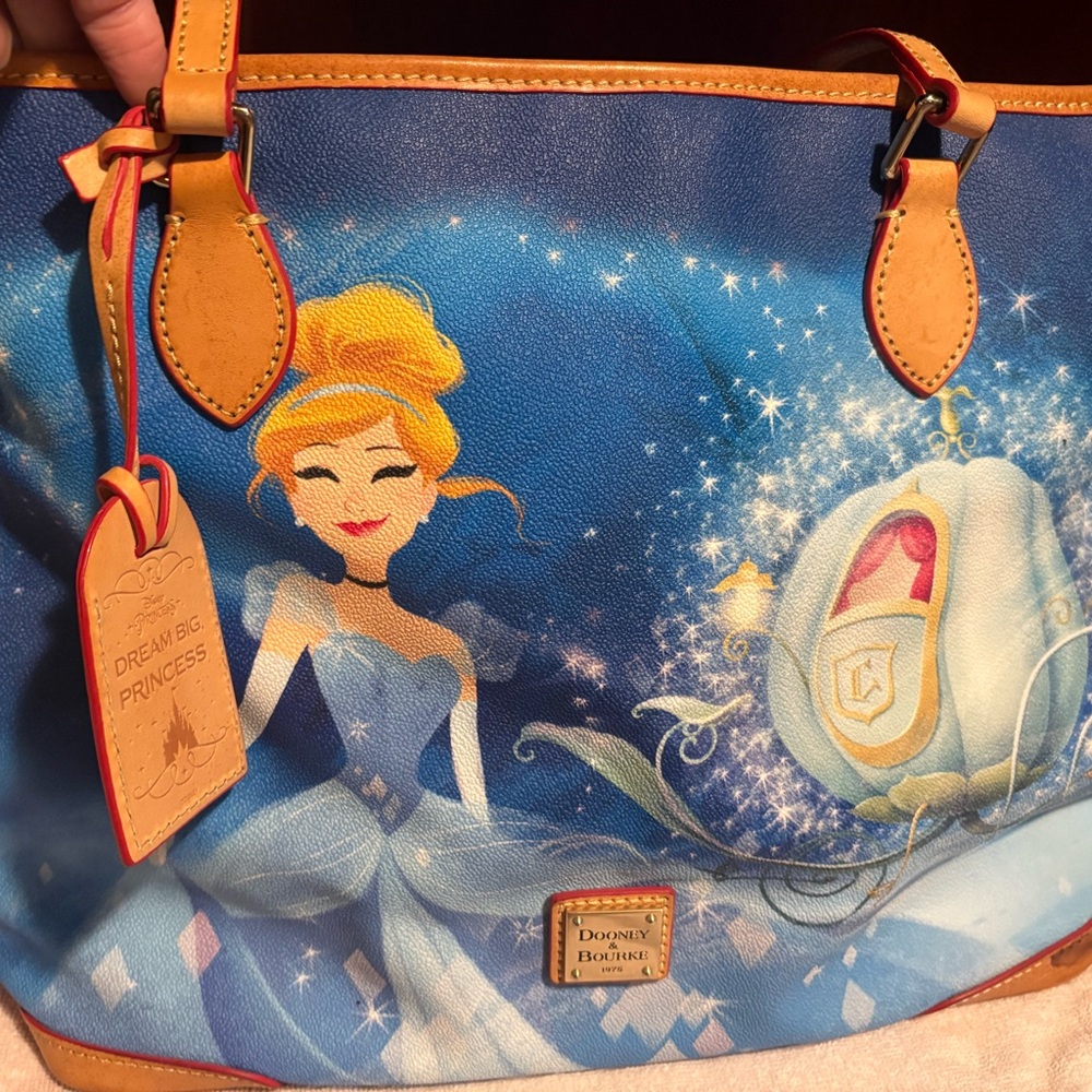 Dooney & Bourke Princess Blue and Tan Tote